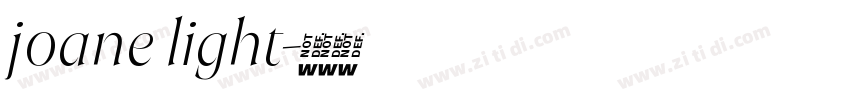 joane light字体转换